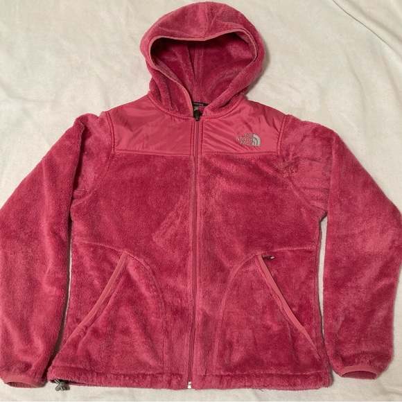The North Face Women's Osito Jacket Full Zip Fuzzy Fleece Women SZ M Pink - Picture 1 of 16